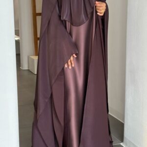 Shiny Brown Color Abaya