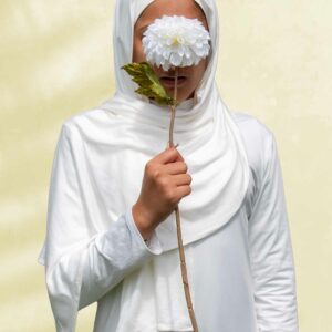 Women Abaya Pearl White