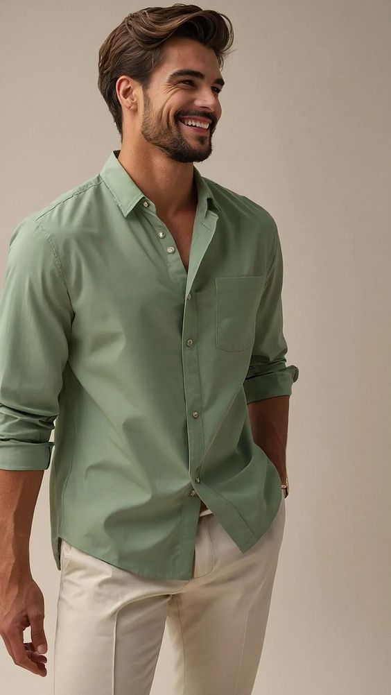 Green Cotton Shirt
