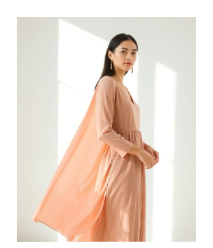 hayas closet V-Neck Flared Sleeve Abaya